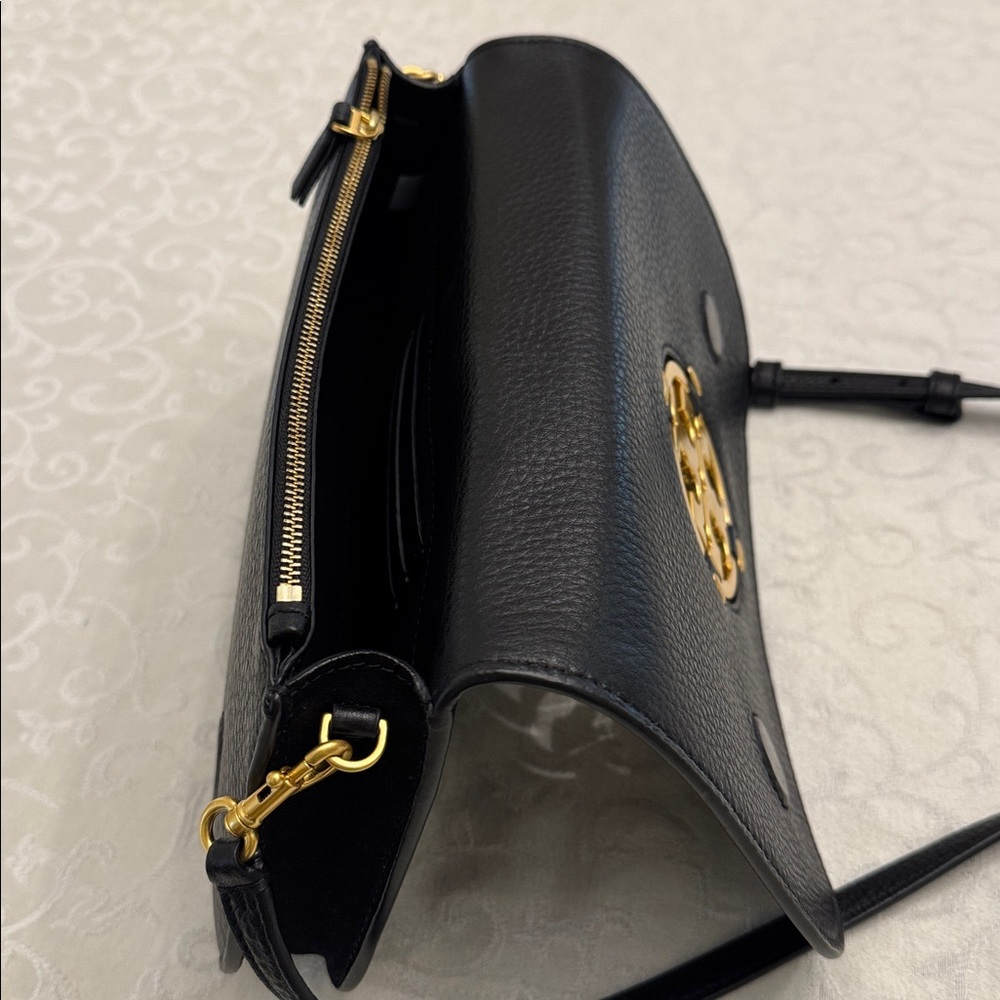 Tory Burch Miller Clutch / Shoulder Bag, Pebbled Leather - Picture 7 of 14